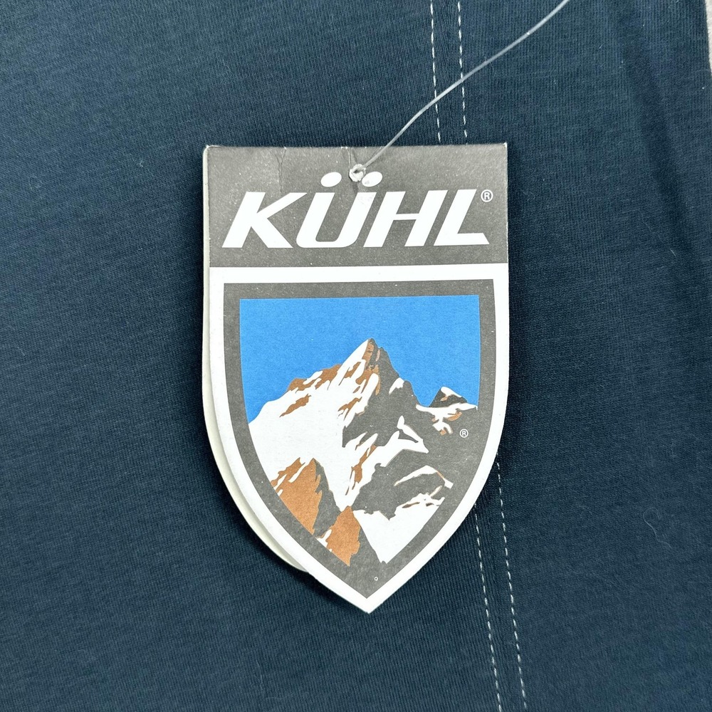 Kuhl Skor Polo Shirt Mens Small Deep River Blue Supima Cotton Casual Outdoors - Picture 6 of 12